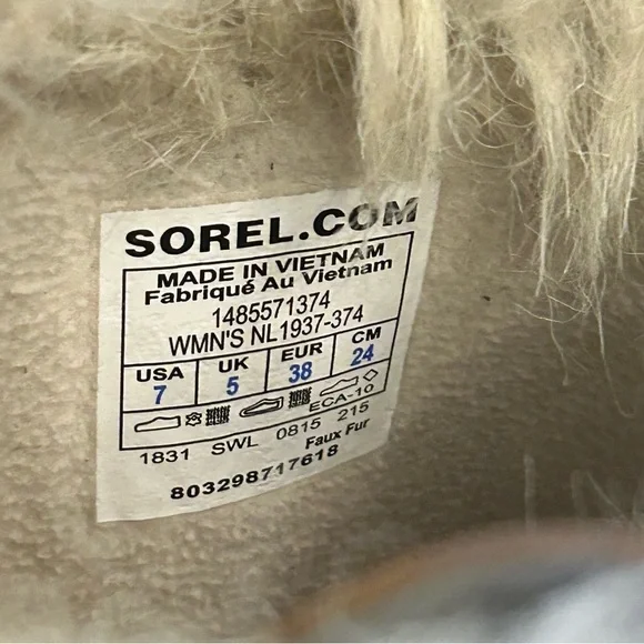 Sorel Women's Quilted Tan and Black Winter Boots Tofino II Waterproof Size 7 - Picture 7 of 7